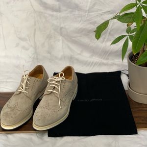 Giorgio Armani Suede Oxford Women’s Shoes | Grey | Size: 6.5/ 37